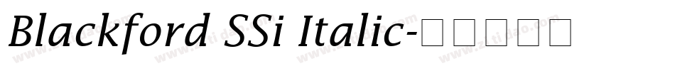 Blackford SSi Italic字体转换